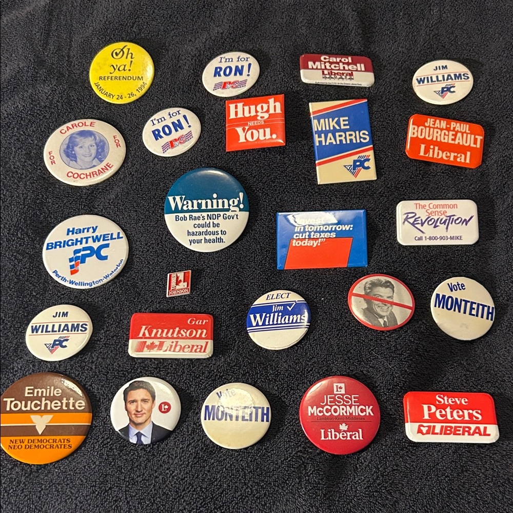 Vintage Political Campaign Buttons Collection